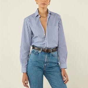 Blue Striped Button Down Shirt